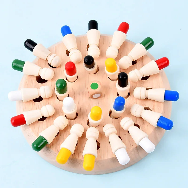 Kids Wooden Memory Match Game – Color & Memory Educational Toy