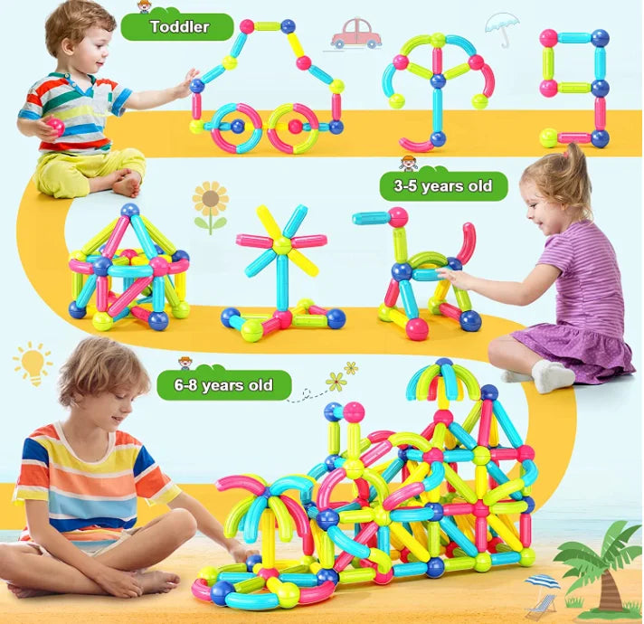 Magnetic Stick & Ball Building Set – Boost Creativity & Learning