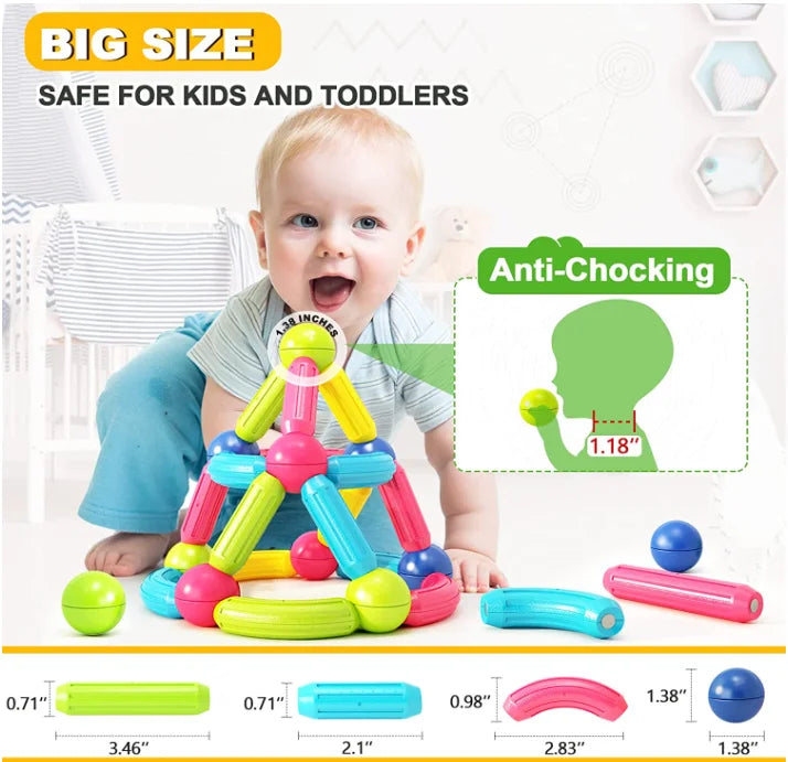 Magnetic Stick & Ball Building Set – Boost Creativity & Learning