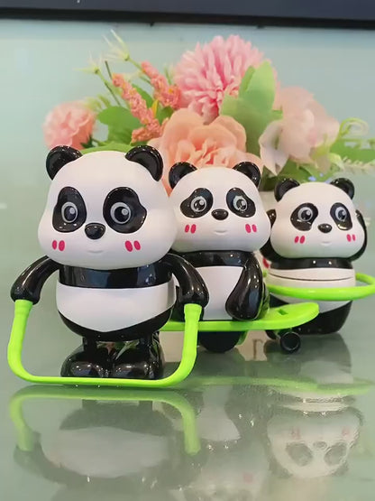 JOYFROG Action Panda 3-Piece Toy Set – Cute Moving & Rotating Panda Toys for Kids | Interactive Wind-Up Play Set